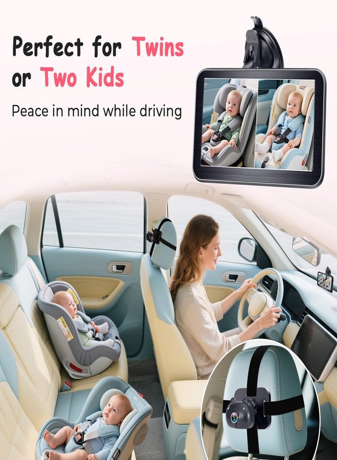 Befumly 2-Kids Baby Car Camera Recording: HD 1080P Dual Backseat Cameras with 7” Split-Screen Display - Night Vision, 360° Rotation, Easy Installion for Twins & Siblings - Image 2