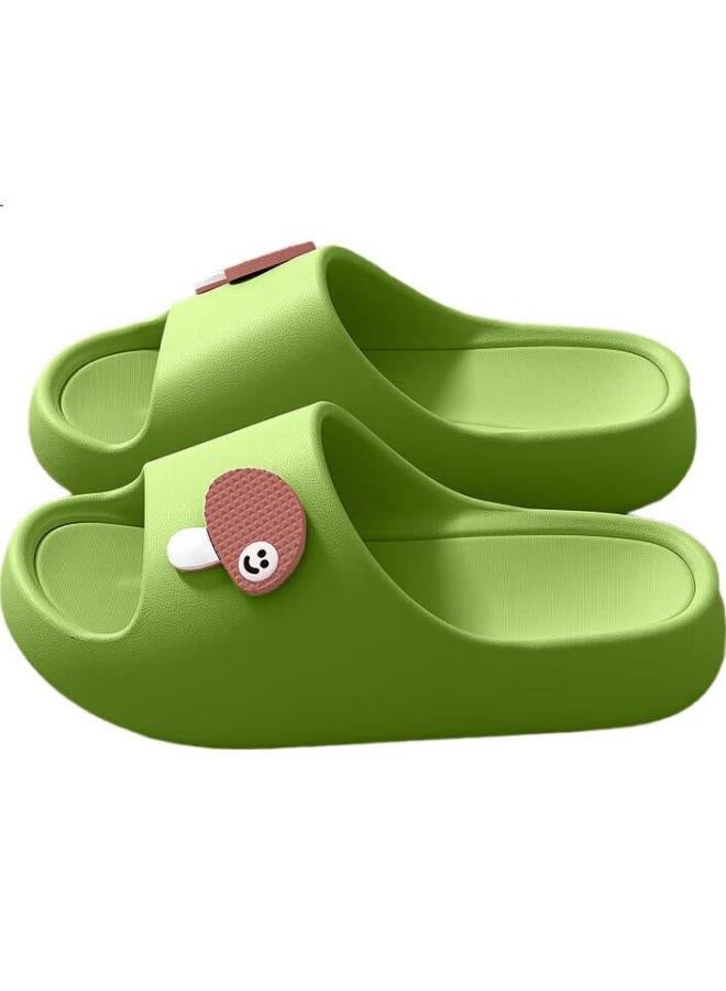 YUZHAOLIN Unisex Home Indoor Bathroom Shower Anti-Slip Slippers Yg266 Green Size 36/37 - Image 1