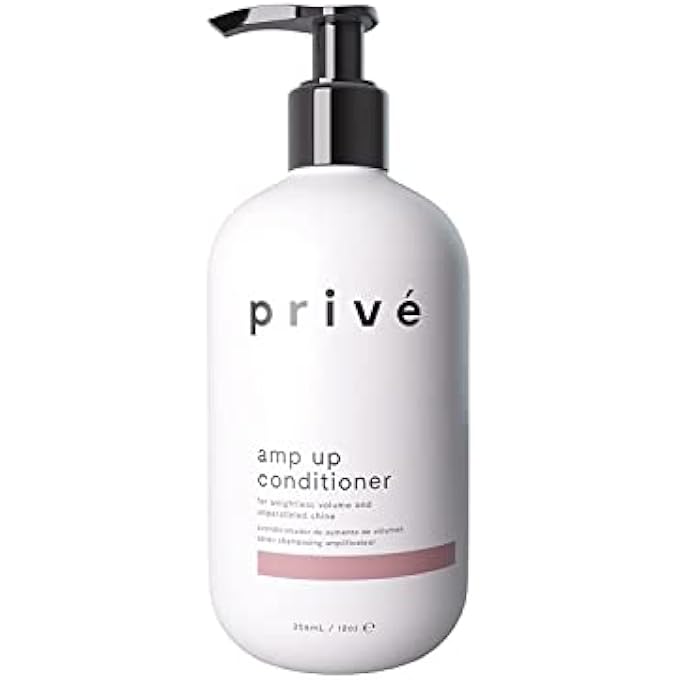 PRIVE PRIVÃ© AMP UP VOLUMIZING CONDITIONER FOR FINE HAIR - SULFATE FREE HAIR CONDITIONER FOR MEN & WOMEN - VEGAN & COLOR-SAFE FORMULA WITH BAMBOO, GREEN TEA & ACAI - PROVIDES WEIGHTLESS MOISTURE (12 OZ) - Image 1