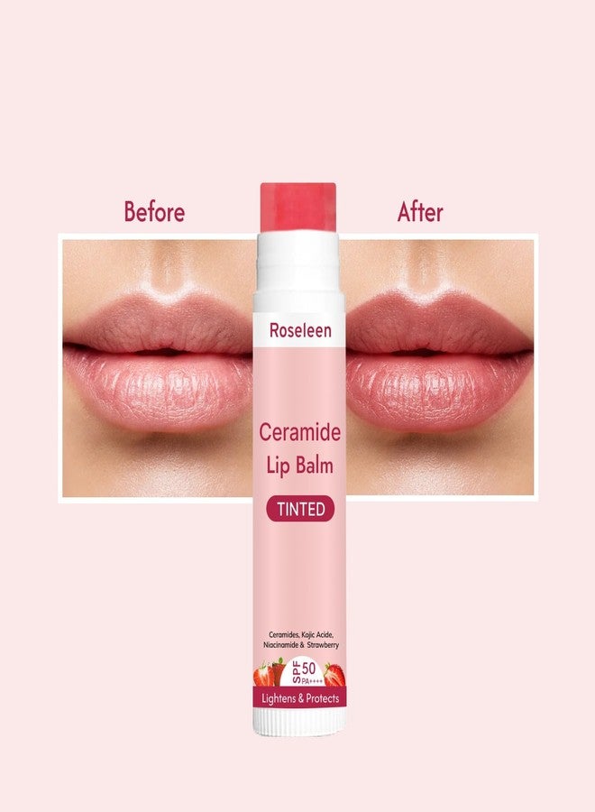 Roseleen Lip Balm for Women & Men | Instant Hydrating Nourishing Therapy with SPF50 PA+++ Relieves Dry Chapped Lips Vitamin E Oil Shea Butter (Strawberry) - Image 3