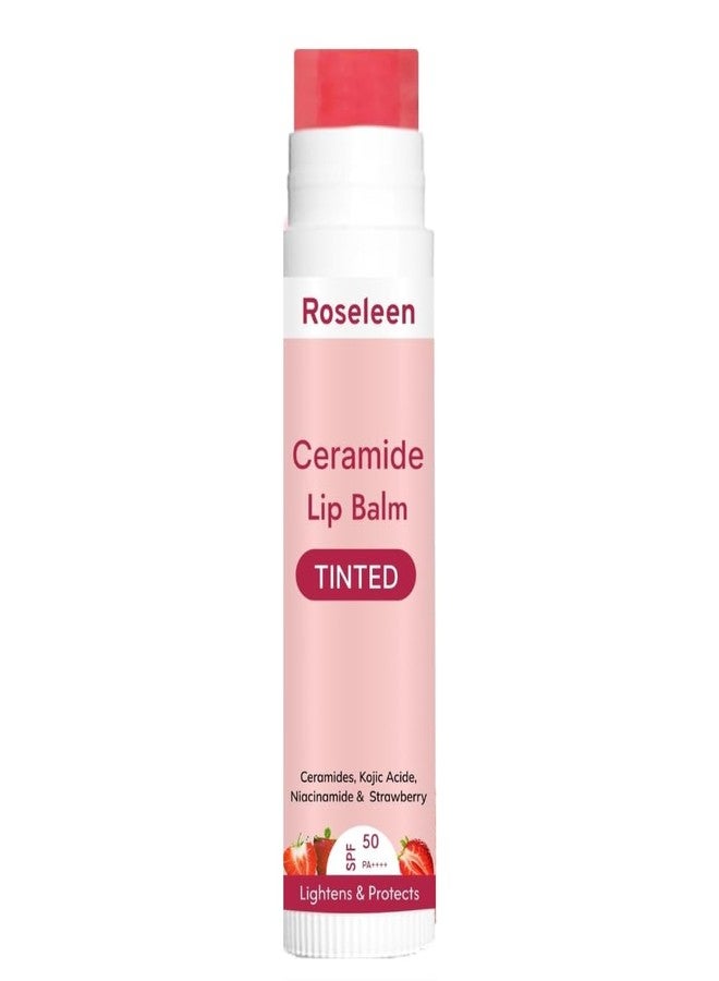 Roseleen Lip Balm for Women & Men | Instant Hydrating Nourishing Therapy with SPF50 PA+++ Relieves Dry Chapped Lips Vitamin E Oil Shea Butter (Strawberry) - Image 1