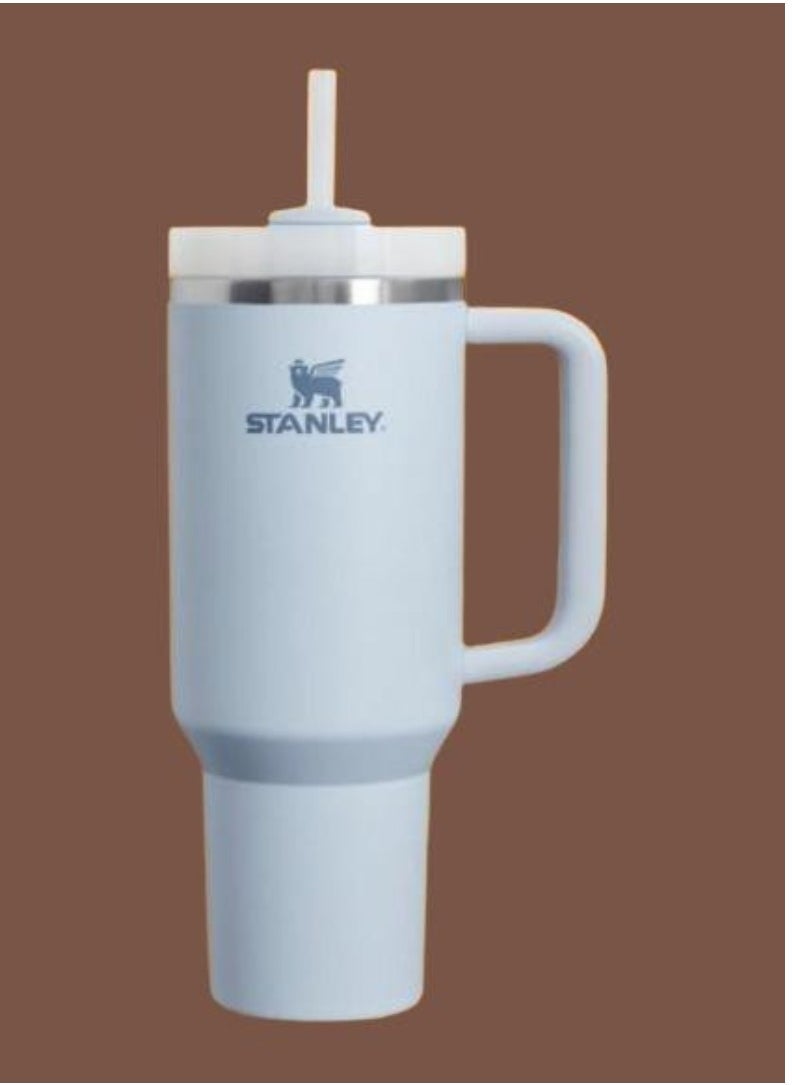 Stanley Quencher H2.0 FlowState Stainless Steel Vacuum Insulated Tumbler with Lid and Straw for Water, Iced Tea or Coffee, Smoothie and More, 40 oz Glacier – Leakproof, Keeps Drinks Cold for 24 Hours, Hot for 6 Hours, Durable & Stylish  - Image 1