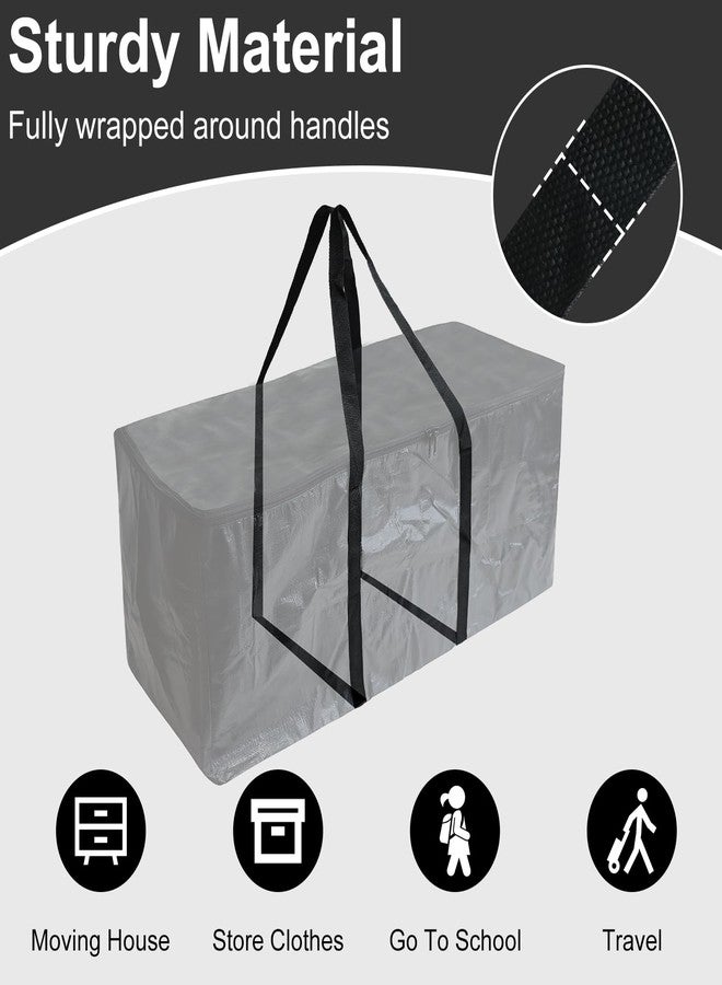 Demao Heavy Duty Moving Bags 6 Pack,Black Moving Packing Bag with Handles & Zippers -Moving Essentials, Foldable Storage Bags for Clothes,Relocation,College Dorm & Travel Storage - Image 4