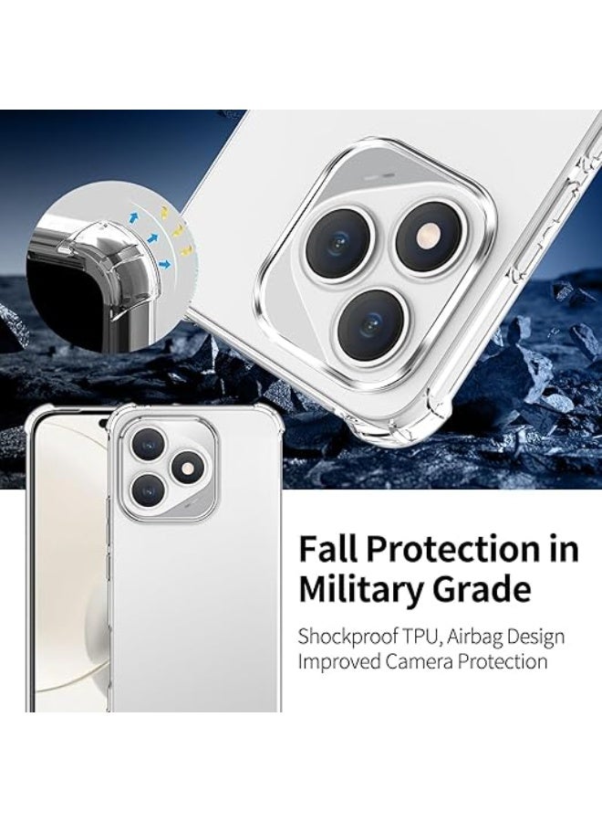 Shockproof Protective Case for Honor 400 Lite with 2-Piece Tempered Glass and Camera Protection, Anti-Scratch TPU Silicone Case, Thin and Soft, Clear - Image 5