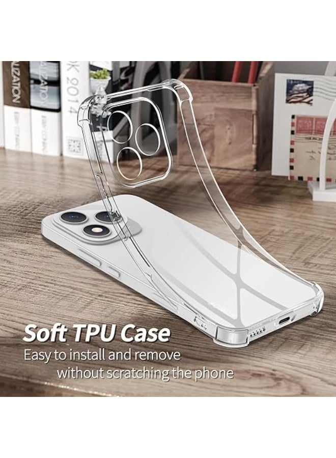 Shockproof Protective Case for Honor 400 Lite with 2-Piece Tempered Glass and Camera Protection, Anti-Scratch TPU Silicone Case, Thin and Soft, Clear - Image 3