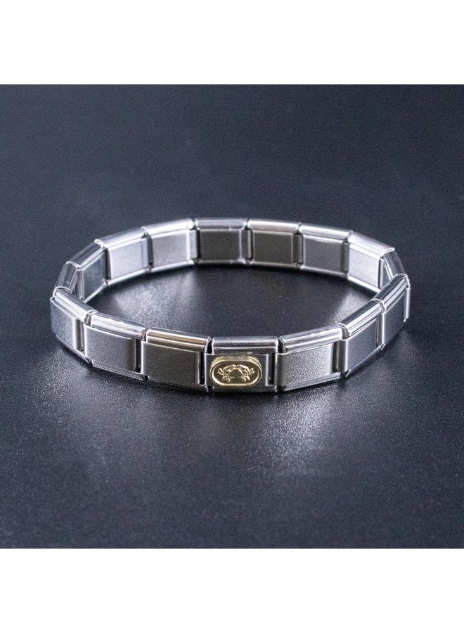 Fablinks Zodiac Italian Charm, 9Mm Gold Astrology Bracelet Link, Stainless Steel Astronomy Bracelets Charms, Birth Sign Modular Nomination Jewelry Links (Cancer) - Image 3