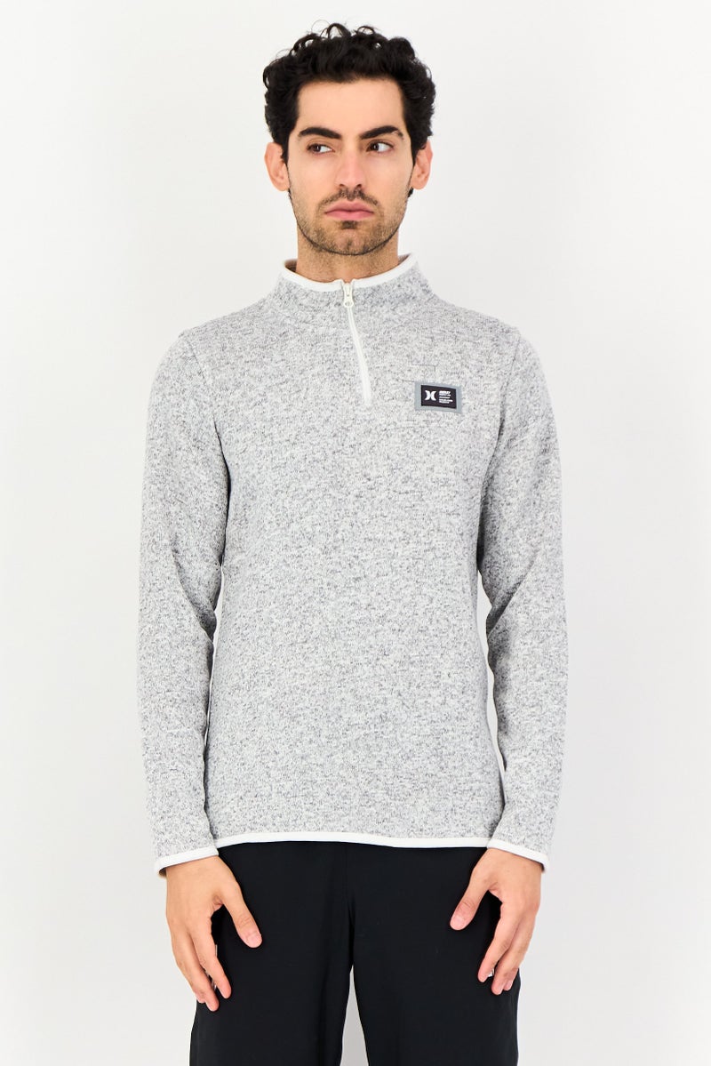 Hurley Men Sportswear Fit Long Sleeves Outdoor Sweatshirt, Heather Grey - Image 1