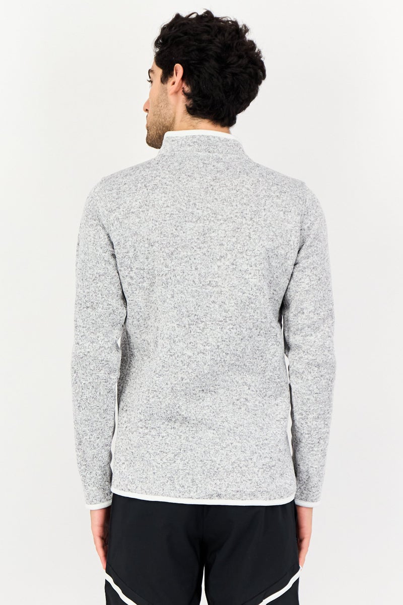 Hurley Men Sportswear Fit Long Sleeves Outdoor Sweatshirt, Heather Grey - Image 3