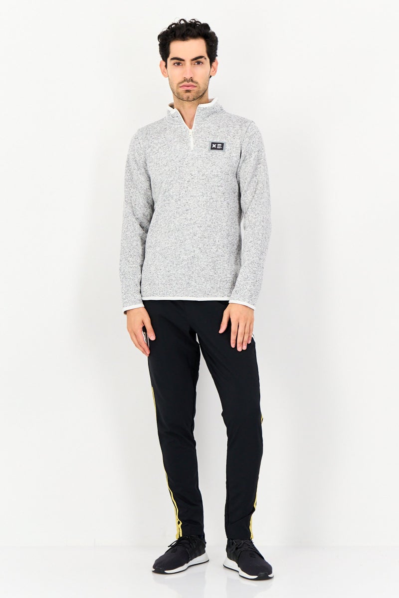Hurley Men Sportswear Fit Long Sleeves Outdoor Sweatshirt, Heather Grey - Image 4