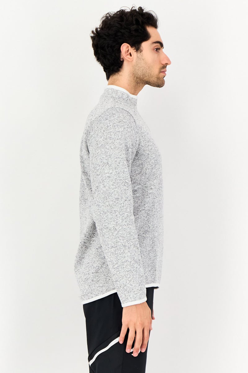 Hurley Men Sportswear Fit Long Sleeves Outdoor Sweatshirt, Heather Grey - Image 2