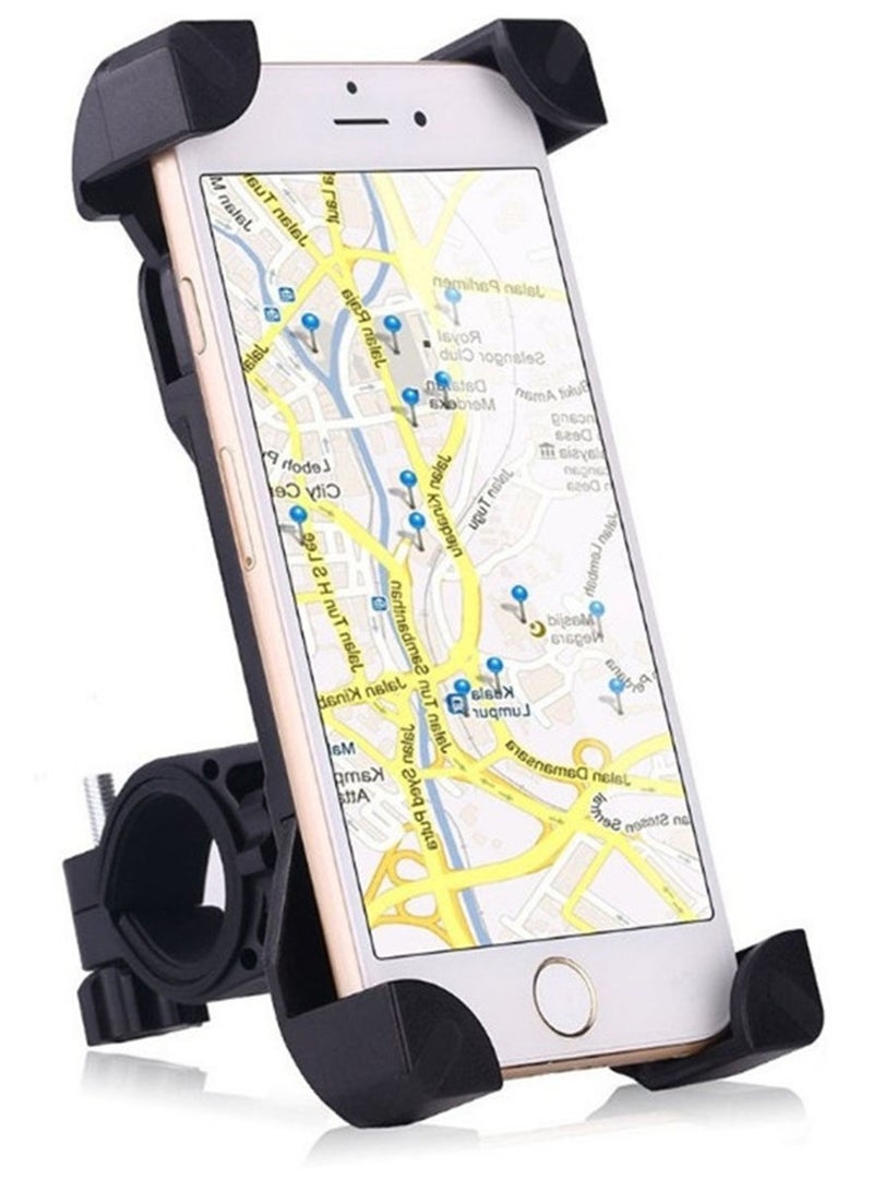 دراجة حامل الهاتف المحمول ، دراجة نارية حامل الهاتف المحمول ، والتعامل مع حامل الهاتف المحمول ، 360 درجة التناوب التكيف ، تنطبق على 4.5 بوصة إلى 6.5 بوصة الهاتف الذكي ، أسود - Image 5