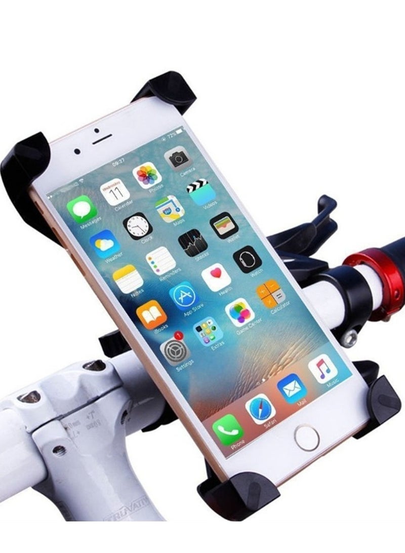 دراجة حامل الهاتف المحمول ، دراجة نارية حامل الهاتف المحمول ، والتعامل مع حامل الهاتف المحمول ، 360 درجة التناوب التكيف ، تنطبق على 4.5 بوصة إلى 6.5 بوصة الهاتف الذكي ، أسود - Image 4