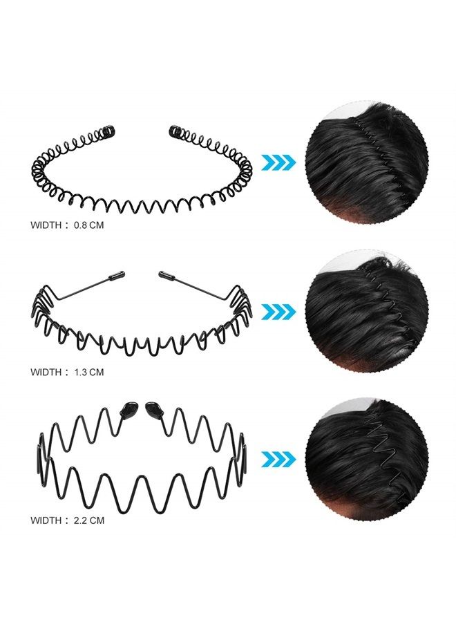 Lurrose 6Pcs Unisex Wavy Headband Metal Hair Hoop Ordinary Headwear Hair Accessories for Women Men - Image 3