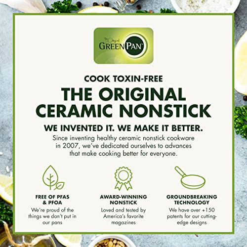 Greenpan وعاء طهي غير لاصق GreenPan Lima سعة 5.2QT مع غطاء زجاجي، خالي من المواد السامة PFAS، طهي سيراميك، أواني مطبوخة بأكسيد صلب، آمنة في الفرن والشواية، مقابض من الفولاذ المقاوم للصدأ، رمادي - Image 5