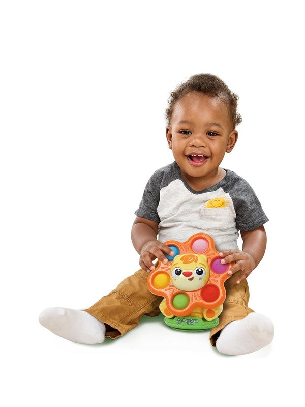 LeapFrog Pop & Count Lion, Sensory Suction Cup Toy with Squishy Buttons, 6 Colourful Poppers for Tactile Play, Cause & Effect Learning, Learning Toy for Ages 6, 12, 18 Months +, English Version - Image 4