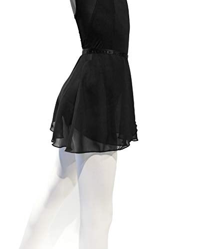NEWCHAO Ballet Chiffon Wrap Skirts Dance Skirts for Women Girls Black Pink - Image 1