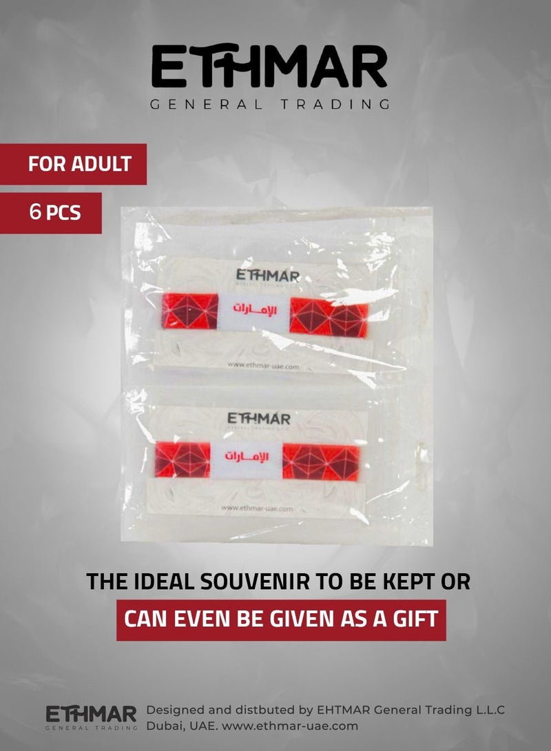 Bracelets Ethmar Bracelets 6 high quality elastic band  Red Color  for Adult - Image 3