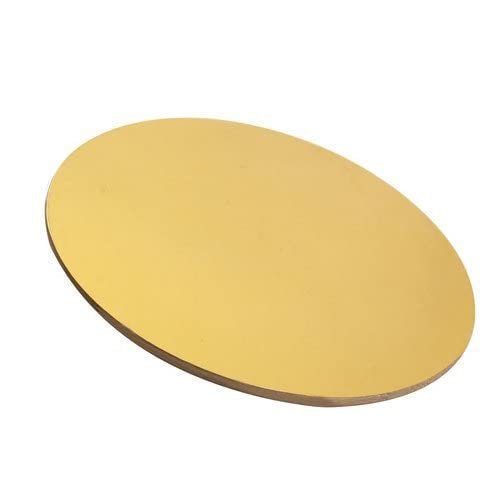 BAKERS 4U Golden Round MDF Cake Base Board 8 Inches (Pack 0f 5 Piece) - Image 1