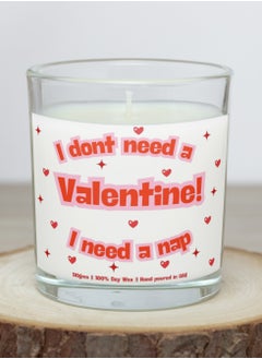 Serenova I Dont Need a Valentine Strawberry Sweet Galentine's Valentine's Natural Soy Wax Candle, 110gms  - Image 3