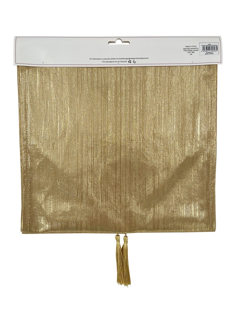 CHRISTMAS MAGIC Christmas Table Runner Gold 32x180cm  - Image 3