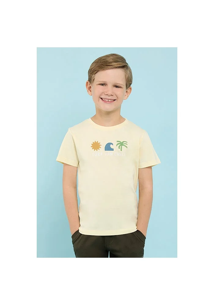 R&b Printed T-Shirt with Crew Neck and Short Sleeves
