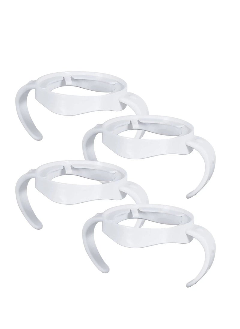 4-Pack Baby Bottle Handles Compatible with Philips Avent Natural Baby Bottles - White Baby Bottle Holders for Easy Feeding and Grip - Image 1