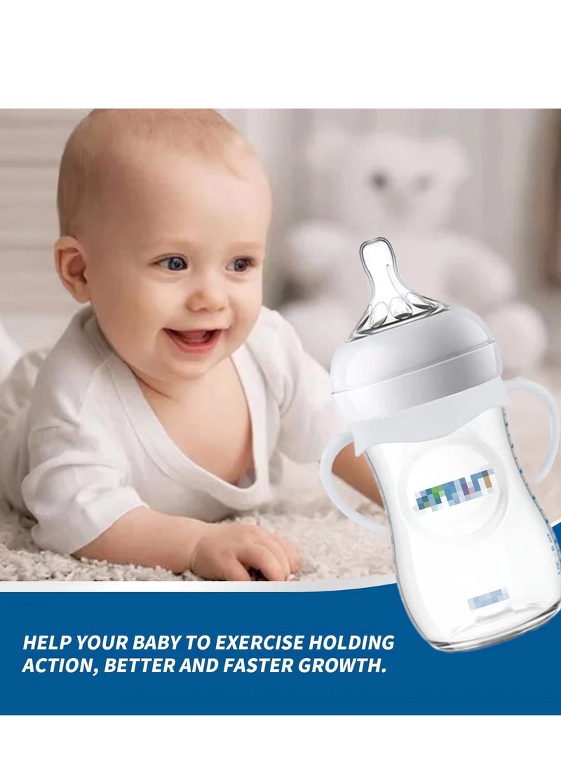 4-Pack Baby Bottle Handles Compatible with Philips Avent Natural Baby Bottles - White Baby Bottle Holders for Easy Feeding and Grip - Image 4