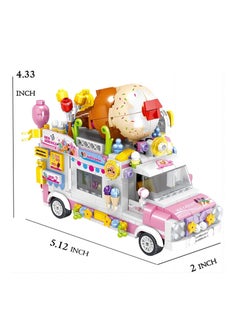 SYOSI Ice Cream Truck Building Set for Age 8 9 10 11 12 Year Old Kids, Mini Blocks STEM Toy Building Sets for Girls, Girls Building Block Construction Kits, Best Birthday Gift for Girls 593pcs  - Image 4