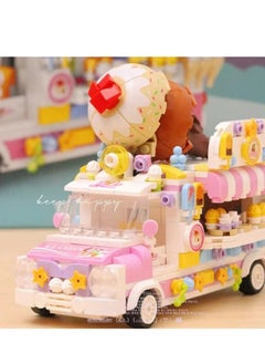 SYOSI Ice Cream Truck Building Set for Age 8 9 10 11 12 Year Old Kids, Mini Blocks STEM Toy Building Sets for Girls, Girls Building Block Construction Kits, Best Birthday Gift for Girls 593pcs  - Image 2