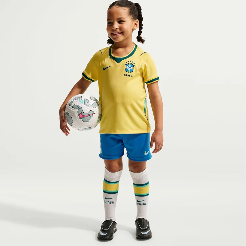 Nike Kids' Brazil 2025/26 Stadium Home Replica Football Kit