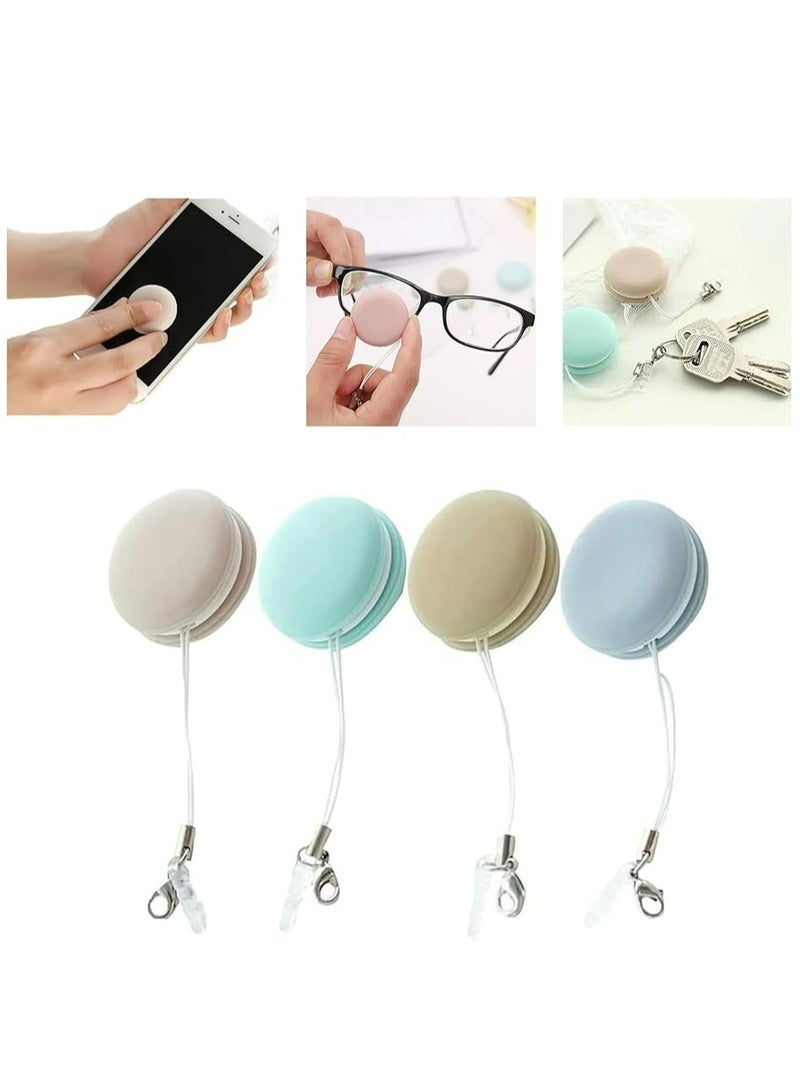 مجموعة من 4 قطع لتنظيف شاشة الهاتف، وفرشاة تنظيف الشاشة والنظارات، وأداة تنظيف الشاشة على شكل ماكارون - Image 1