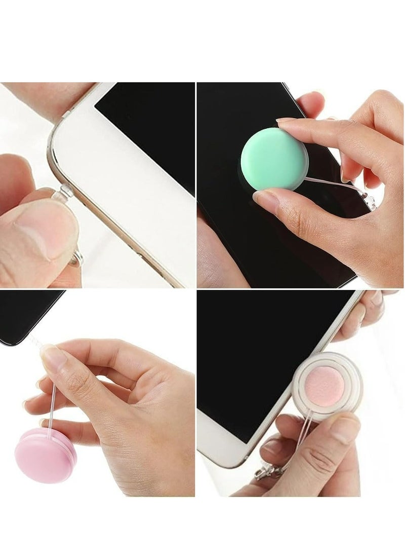 مجموعة من 4 قطع لتنظيف شاشة الهاتف، وفرشاة تنظيف الشاشة والنظارات، وأداة تنظيف الشاشة على شكل ماكارون - Image 4
