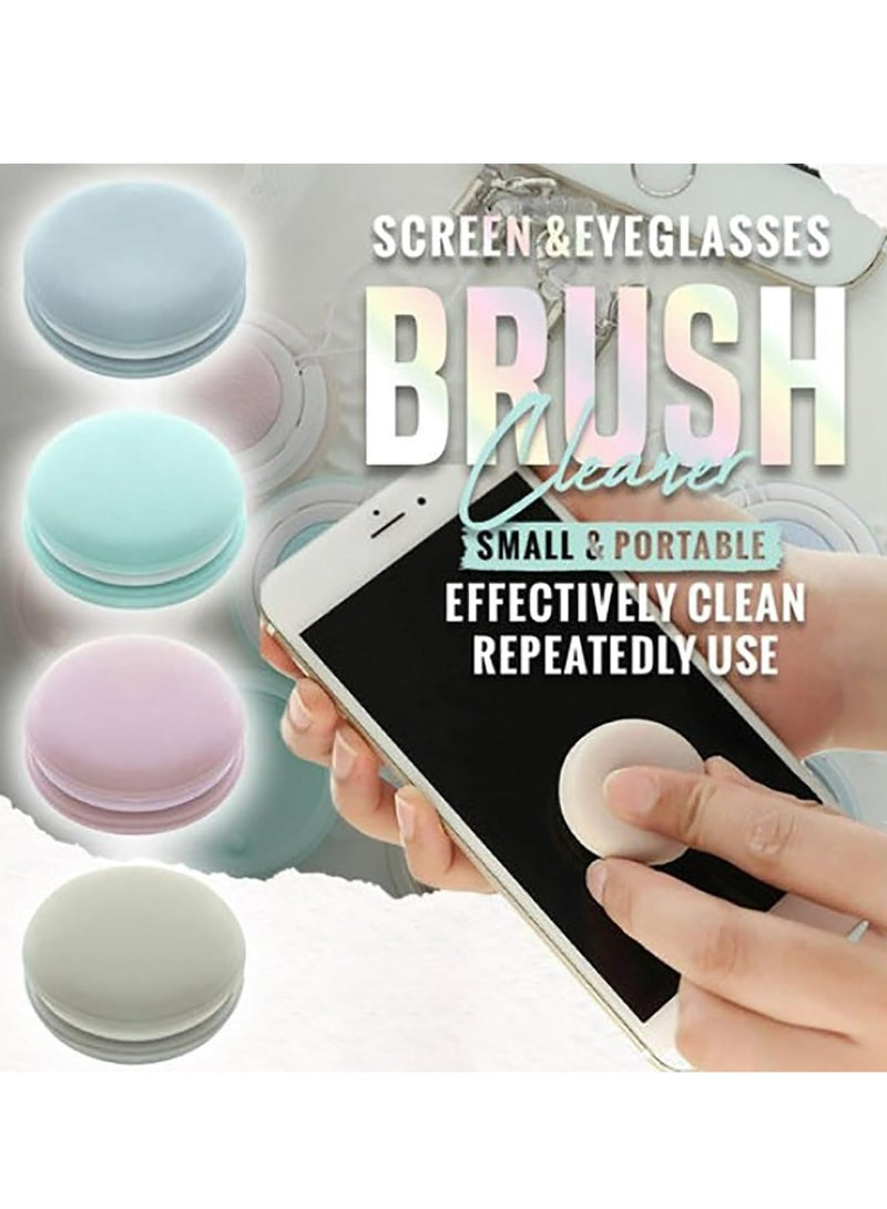 مجموعة من 4 قطع لتنظيف شاشة الهاتف، وفرشاة تنظيف الشاشة والنظارات، وأداة تنظيف الشاشة على شكل ماكارون - Image 2