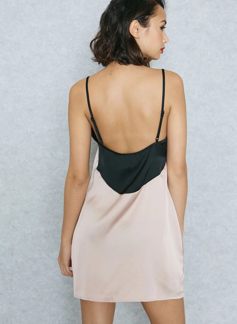 Missguided Colourblock Slip Dress