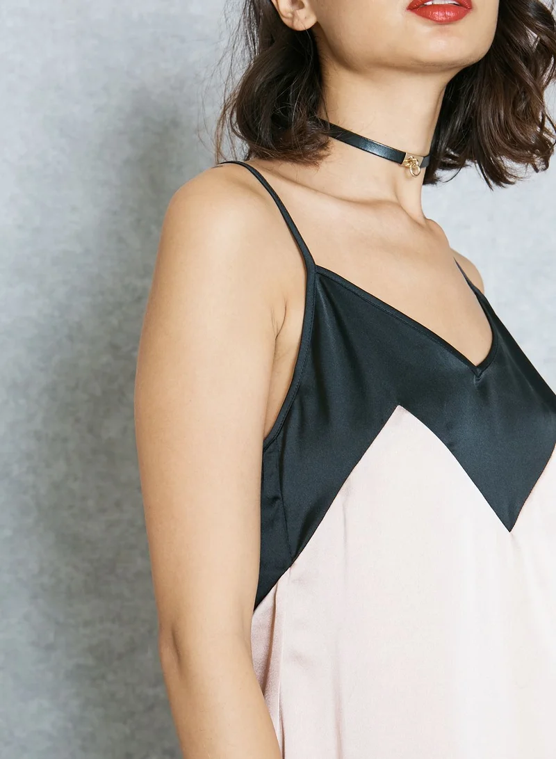 Missguided Colourblock Slip Dress