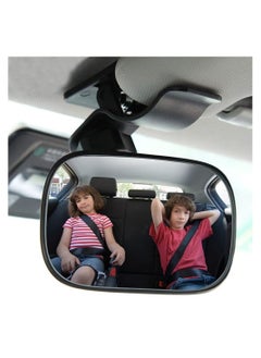 SYOSI Car Rearview Mirror, Hd Interior Blind Spot Mirror, Observe Road Visual Blind Spot, 360-degree Rotating Adjustable Angle, Fixed on the Sun Visor, Observe Back Seat Baby  - Image 1