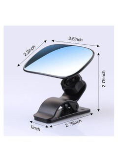 SYOSI Car Rearview Mirror, Hd Interior Blind Spot Mirror, Observe Road Visual Blind Spot, 360-degree Rotating Adjustable Angle, Fixed on the Sun Visor, Observe Back Seat Baby  - Image 5