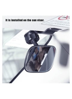 SYOSI Car Rearview Mirror, Hd Interior Blind Spot Mirror, Observe Road Visual Blind Spot, 360-degree Rotating Adjustable Angle, Fixed on the Sun Visor, Observe Back Seat Baby  - Image 3
