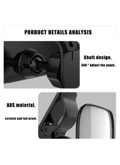 SYOSI Car Rearview Mirror, Hd Interior Blind Spot Mirror, Observe Road Visual Blind Spot, 360-degree Rotating Adjustable Angle, Fixed on the Sun Visor, Observe Back Seat Baby  - Image 4