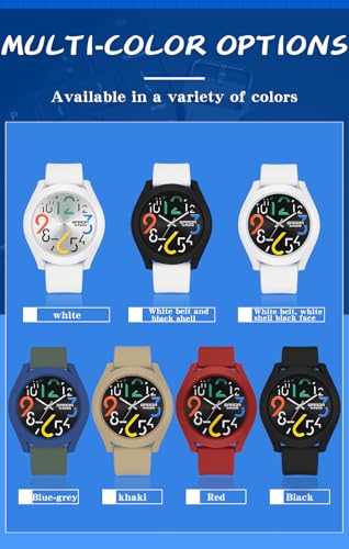 Gosasa Mens Analog Quartz Watch Creative Colorful Removable 5ATM Waterproof Sports Wristwatch Minimalist Luminous Analog Gift (Black) - Image 5