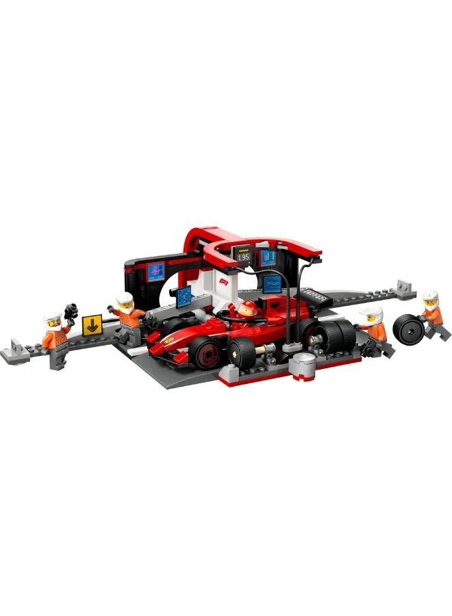 LEGO City F1® Pit Stop & Pit Crew with Ferrari Car Racing Vehicle Toy 60443 (322) Pieces