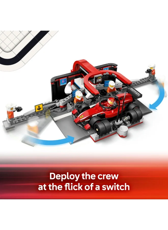 LEGO City F1® Pit Stop & Pit Crew with Ferrari Car Racing Vehicle Toy 60443 (322) Pieces