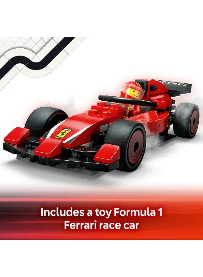 LEGO City F1® Pit Stop & Pit Crew with Ferrari Car Racing Vehicle Toy 60443 (322) Pieces