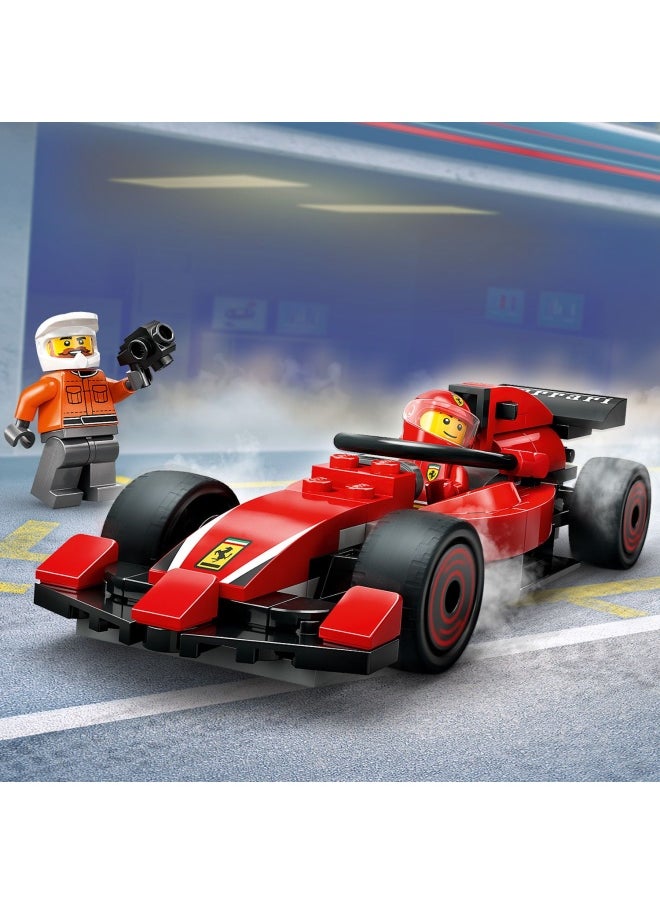 LEGO - City F1® Pit Stop & Pit Crew with Ferrari Car Racing Vehicle Toy 60443 (322) Pieces - Image 1
