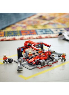 LEGO City F1 Pit Stop & Pit Crew with Ferrari Car Toy - Formula 1 Set incl. a Driver Minifigure, 4 Mechanics, Spare Tyres & Wheel Guns - Building Toys for 6+ Year Old Boys & Girls - 60443 (322 pieces)  - Image 5