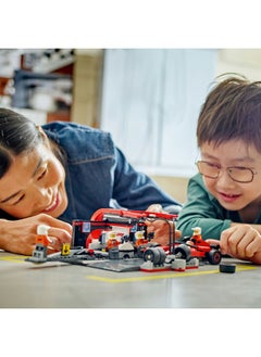 LEGO City F1 Pit Stop & Pit Crew with Ferrari Car Toy - Formula 1 Set incl. a Driver Minifigure, 4 Mechanics, Spare Tyres & Wheel Guns - Building Toys for 6+ Year Old Boys & Girls - 60443 (322 pieces)  - Image 3