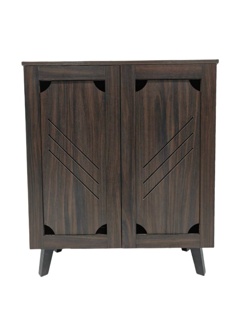 اكسيسن خزانات أحذية متعددة الطبقات مع بابين و4 أرفف، خزانة أحذية بسيطة ومقاومة للغبار 80*91*31.5 سم - Image 3