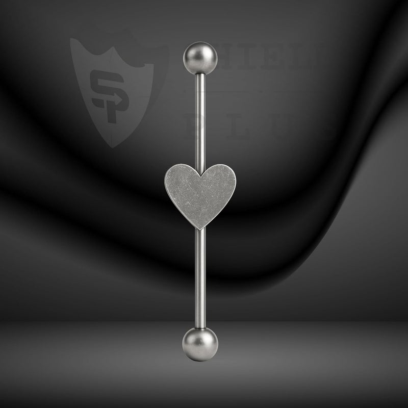 SHIELD PLUS 316L Industrial Ear Piercing Barbell 14G Surgical Steel 38 mm Unisex Cartilage Jewelry (1 Piece) - Image 2