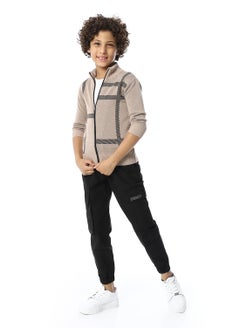 Andora Elastic Waist Boys Cargo Pants_Black  - Image 5