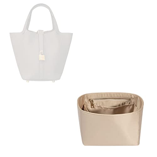 ZTUJO Hermes ZTUJO Picotin 18 Organizer Insert, Luxury Purse Organizer Insert, Silky Smooth Fits Bags (Beige) - Image 1